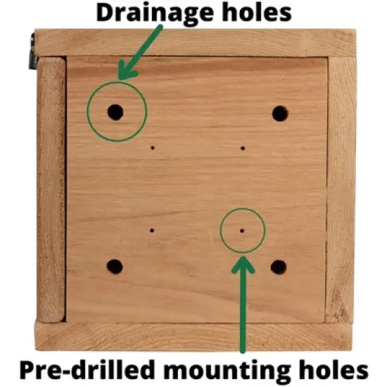 JCS  Wildlife Cedar Wood Duck House with Recycled Poly Lumber Roof and Predator Guard image {5}