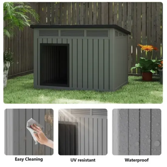 Decksplore Modern & Durable Weather-Resistant Pet House for Medium Dogs image {12}