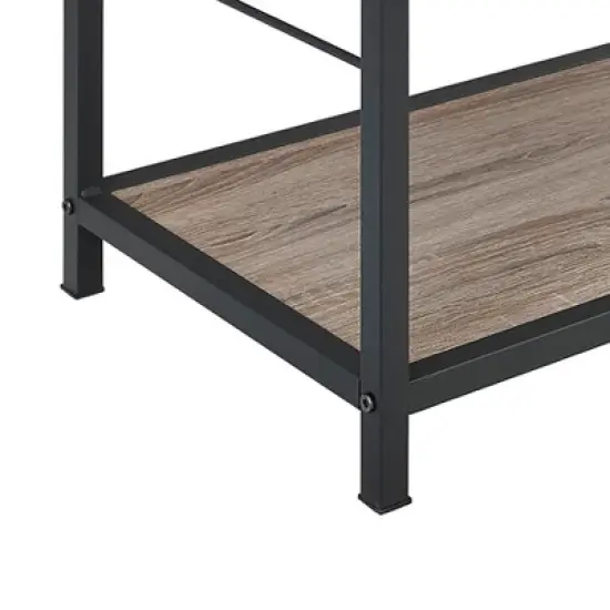 63" 4 Shelf Industrial Transitional Tall Bookshelf - Saracina Home image {2}