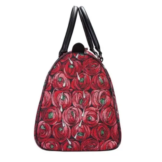 Signare USA Rennie Mackintosh Rose and Teardrop Red Big Holdall/Duffel Bag image {4}