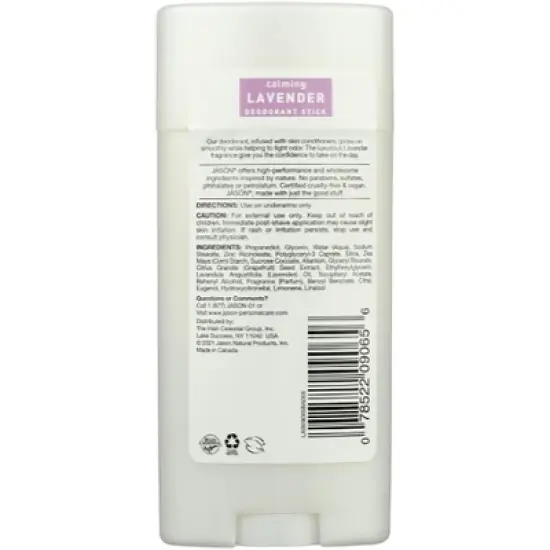Jason Antiperspirants and Deodorants Calming Lavender Deodorant Stick image {1}