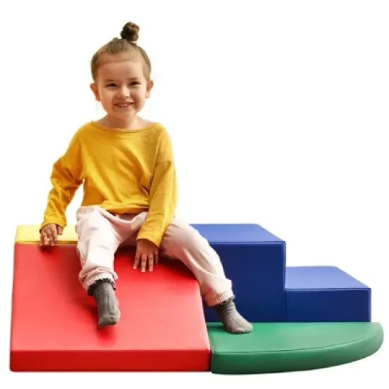 Softzone Climb and Crawl Activity Playset, Lightweight Safe Soft Foam Nugget Block for Toddlers-ModernLuxe image {7}