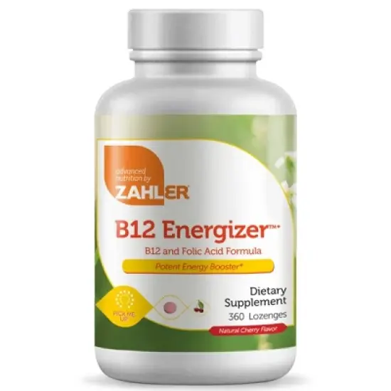 Zahler B12 Energizer, A Potent Energy Supplement using Vitamin B12 Methylcobalamin, Certified Kosher Natural Cherry Flavor Lozenges - (360 Count) image {3}