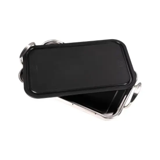 Char-Broil Deep Dish and Cutting Board Stainless Steel Heat-Resistant Grill Topper Black/Silver image {1}