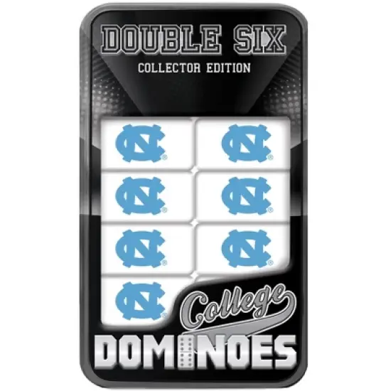 MasterPieces Officially Licensed NCAA UNC Tar Heels 28 Piece Dominoes Game for Adults image {1}