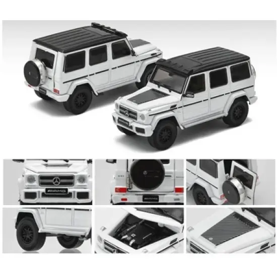 Mercedes Benz AMG G63 White with Black Top 1st Special Edition 1/64 Diecast Model Car by Era Car image {1}