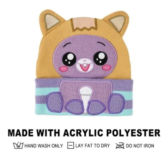 LankyBox Baby Foxy Youth 2-Piece Cuff Beanie & Magic Gloves Set image {4}