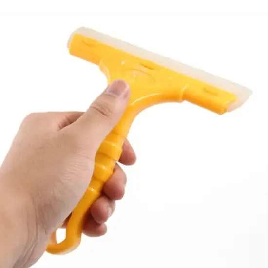 Unique Bargains Plastic Car Window Galss Ice Scraper Snow Shovel Removal Cleaning Tool Yellow image {2}