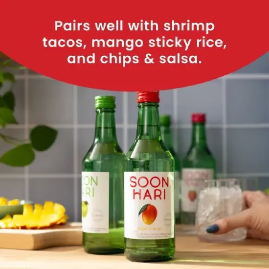 Soonhari Apple Mango Soju - 375ml Bottle image {2}