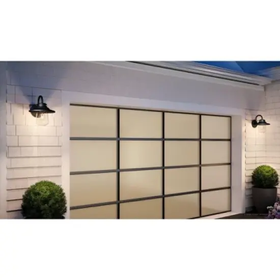 Urban Ambiance Luxury Coastal Outdoor Wall Sconce 11''H x 9''W,  Midnight Black Finish,  Santa-Ana Collection, UHP1320 image {1}