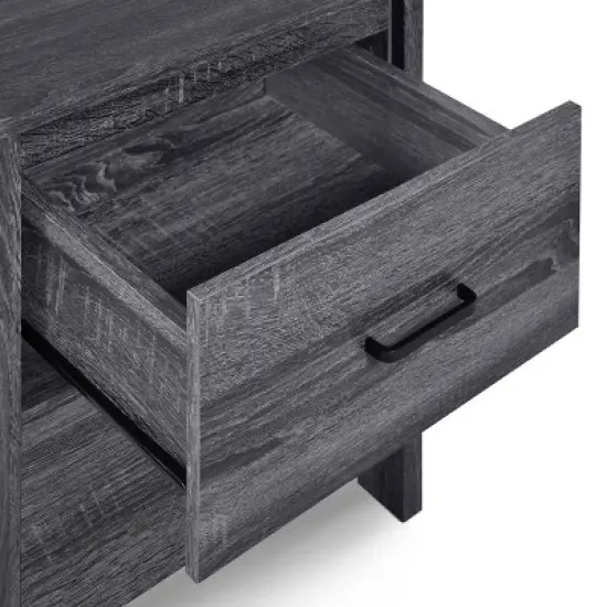 Set of 2 Olimont Contemporary 2 Drawer Nightstands Sonoma Gray Oak - Christopher Knight Home image {5}