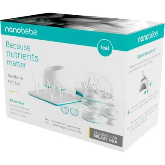 nanobebe Newborn Gift Set - Teal - 25pc image {8}