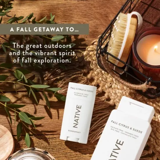 Native Limited Edition Fall Getaway Deodorant  - Fall Citrus & Suede- 2.65oz image {5}