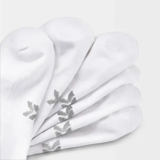 Women's Extended Size Cushioned 6pk Ankle Athletic Socks - All in Motion&trade; - White 8-12 image {2}