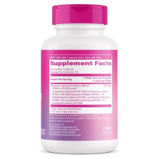 Pink Stork Total Lactation Probiotic Dietary Supplement Capsule - 30ct image {1}