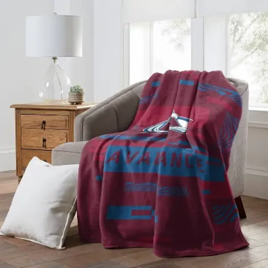 NHL Colorado Avalanche Digitized 60 x 80 Raschel Throw Blanket image {1}