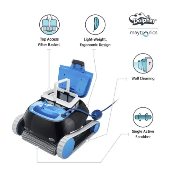Maytronics Dolphin Nautilus CC with Caddy Inground Pool Cleaner Pools up to 33ft image {3}