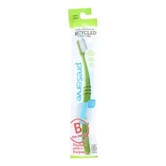 Preserve Soft Bristle Toothbrush Blue- 6 ct image {1}