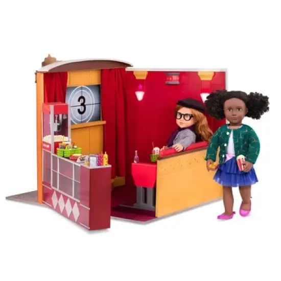 Our Generation Movie Theater Playset with Electronics for 18" Dolls - OG Cinema image {4}