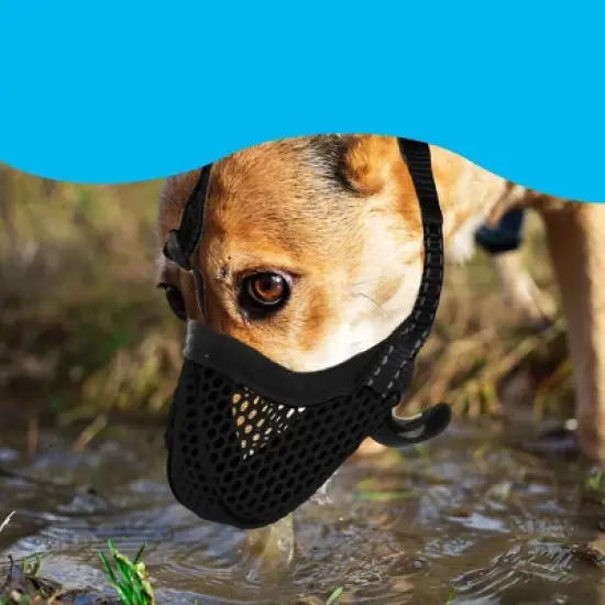 Unique Bargains Reflective Adjustable Basket Muzzle with Air Mesh X-Small 1 Pc image {3}