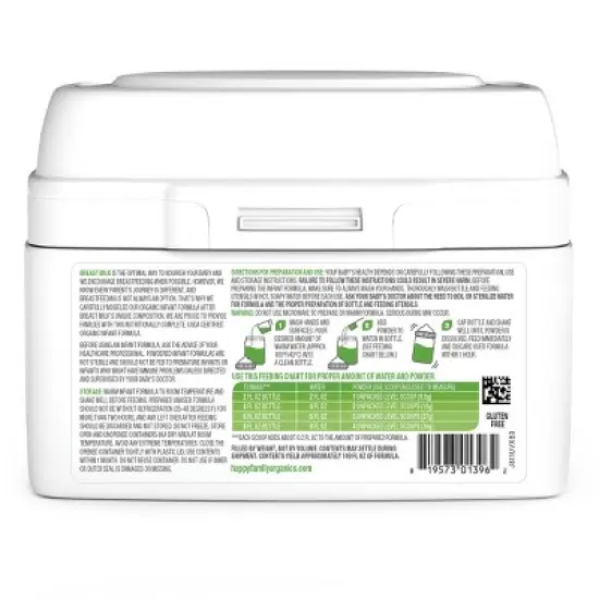 HappyBaby Stage 2 Organic Powder Infant Formula - 21oz image {3}