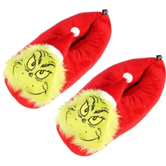 Dr. Seuss The Grinch Who Stole Christmas Character Santa Grinch Slippers image {6}