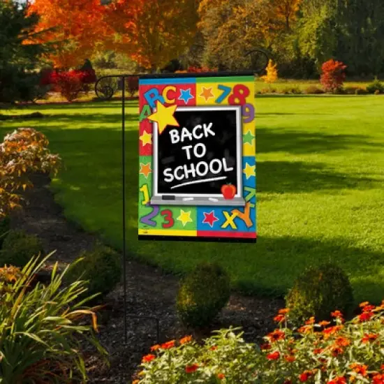 Briarwood Lane Garden Flag 12x18 For Outdoor Back To School Chalkboard Fall For Fall Garden Flag Flags For Outside image {3}