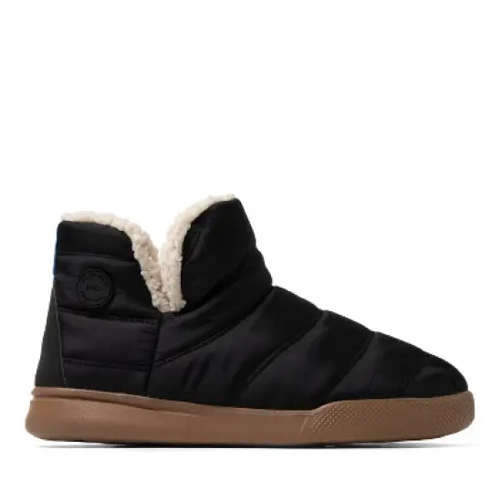 Dearfoams Mens Bryant Nylon Puffer Indoor/Outdoor Slipper Boot image {1}