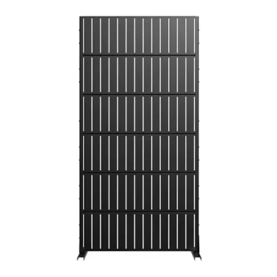 72" H&times;35"W Dovelina Black Metal Planter Box with Trellis Privacy Screen for Caf&eacute; Patio,Garden & Balconies image {3}