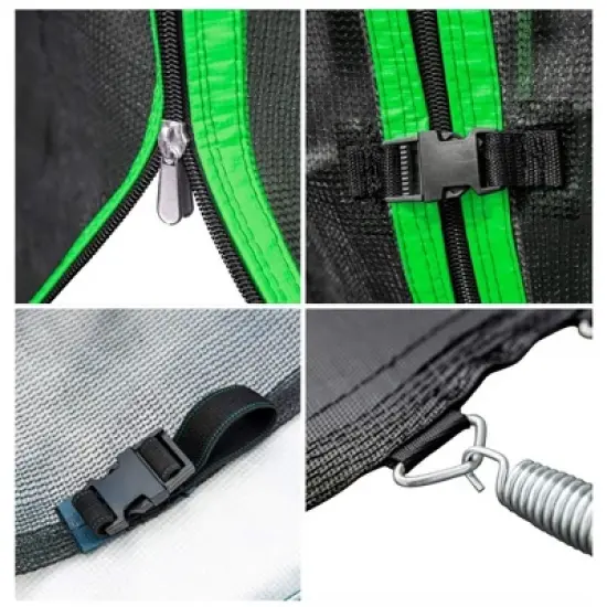 Dexmalle 16FT Round Outdoor Trampoline for Kids with Safety Enclosure Net, Basketball Hoop and Ladder image {5}