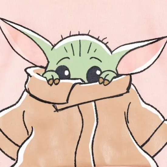 Star Wars The Mandalorian Baby Yoda Toddler Girls Fleece Sweatshirt & Pants Set Pink  image {2}