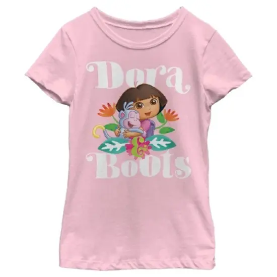Girl's Dora the Explorer Hugging Dora and Boots T-Shirt image {3}
