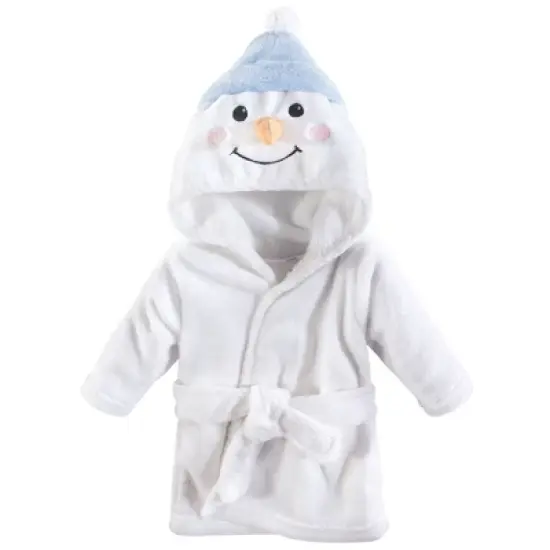 Hudson Baby Infant Plush Animal Bathrobe, Snowman, 0-9 Months image {1}