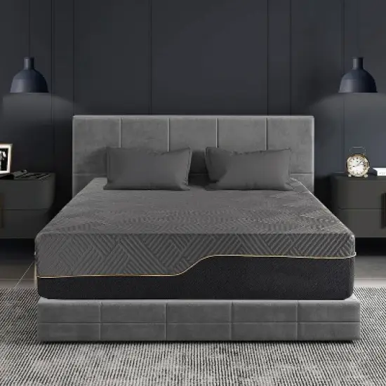 Vipbear 10inch/12inch Memory Foam Mattress, Luxury Cooling Green Tea/Gel Mattress With Ice Silk Cover, Premium Medium Firm Mattress For Back Pain image {2}