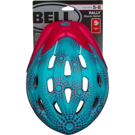 Bell Rally Cycling Kids' Bike Helmet - Blue/Pink Starburst image {5}