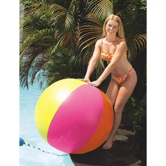 Swim Central 46" Red and Blue Classic 6 Panel Inflatable Beach Ball image {1}