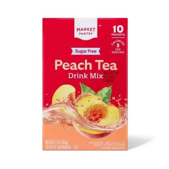 Peach Tea Sugar-Free Drink Mix - 10ct - Market Pantry&trade; image {3}