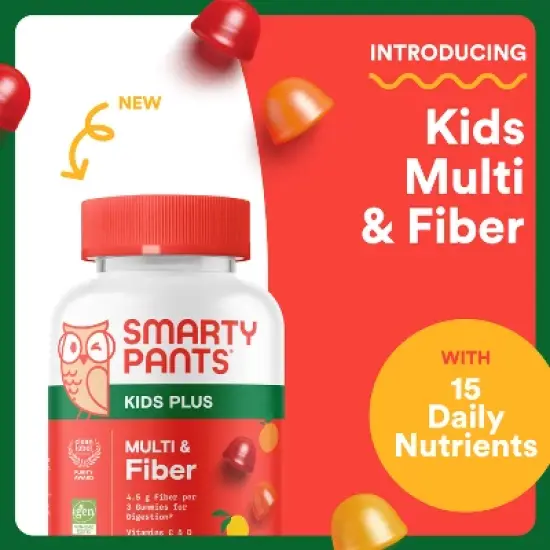 SmartyPants Kids Multivitamin & Fiber Gummies for Digestive Health - 90ct image {2}
