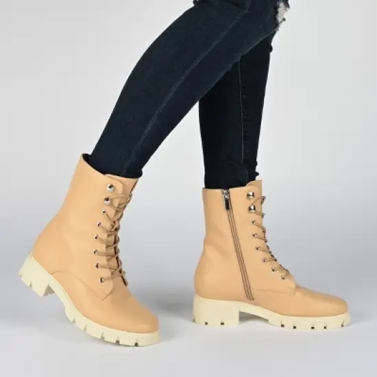 Journee Collection Womens Madelynn Tru Comfort Foam Lace Up Block Heel Booties image {8}