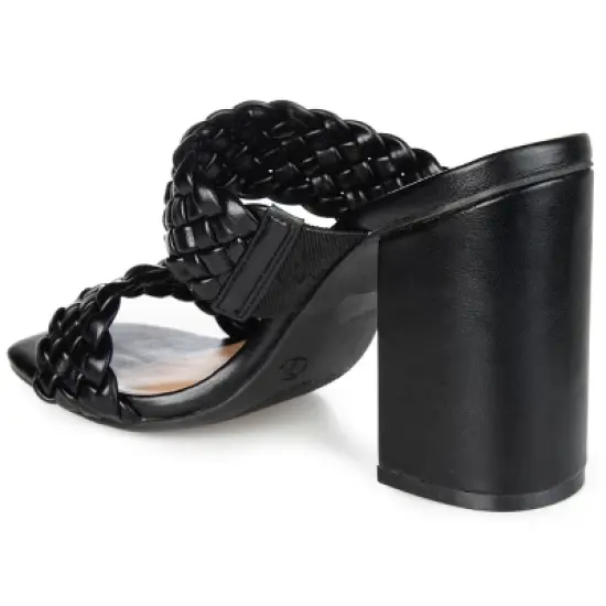 Journee Collection Womens Melissa Open Toe High Block Heel Pumps image {6}