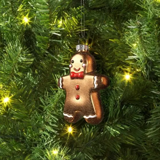 Christmas Glass Gingerbread Man Ornament - Wondershop&trade; image {1}
