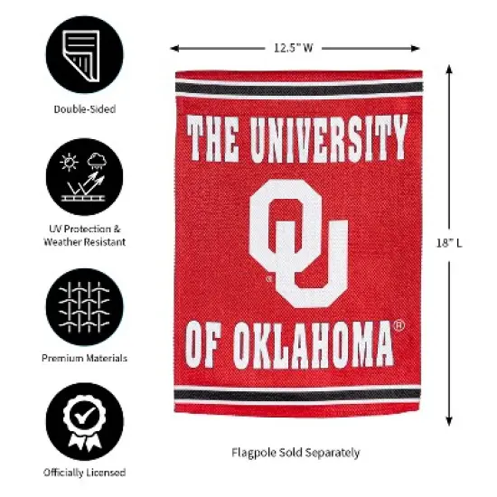 Embossed Suede Flag, GDN Size, University of Oklahoma image {5}