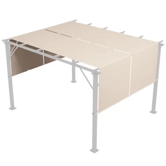 Outsunny 2 PCS Pergola Shade Cover, UV Protection Pergola Canopy Replacement, for 10 x 10ft Pergola image {7}