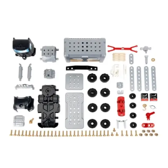 Theo Klein 89 Piece Mack Semi Truck 4 in 1 Convertible Building Play Set Toy with Removeable Tool Box, Crane, and Forklift for Ages 3 & Up image {1}