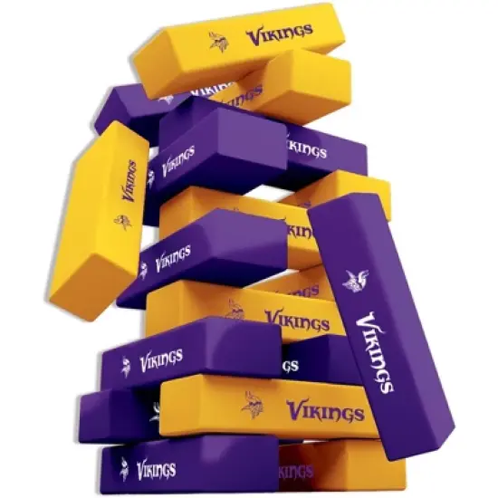 MasterPieces Real Wood Block Tumble Towers - NFL Minnesota Vikings image {2}