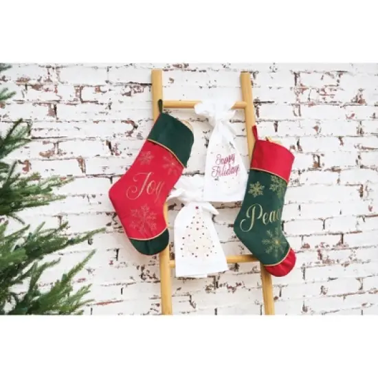 C&F Home 8.5" x 20" Snowflake "Joy" Premium Christmas Stocking image {3}