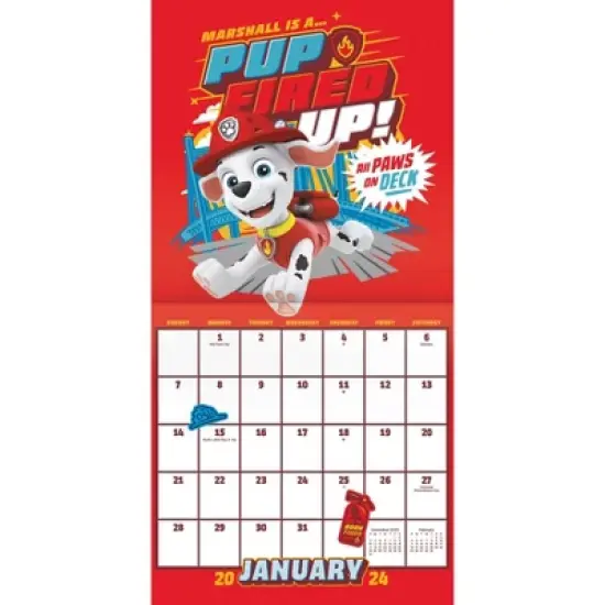 Trends International Inc. 2023-24 Wall Calendar 12"x12" Nickelodeon PAW Patrol image {1}
