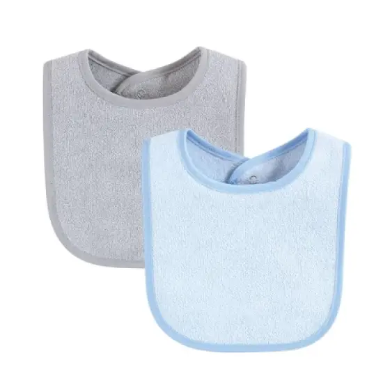 Hudson Baby Drooler Bib with Waterproof Lining, Blue Red, One Size image {3}