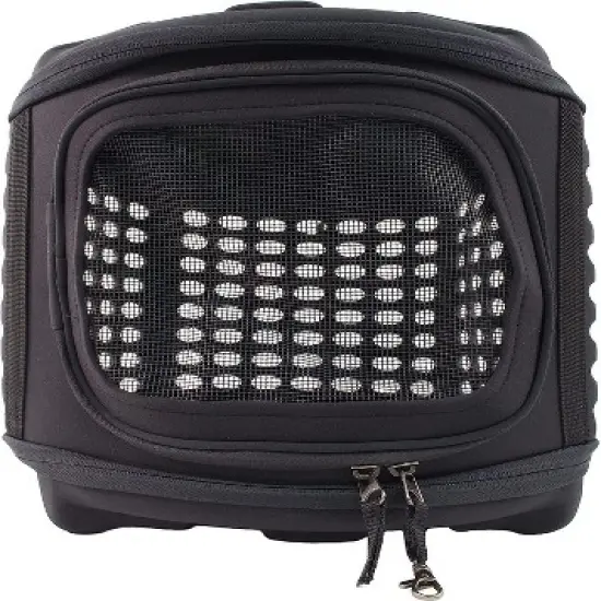 Pet Life Circular Shelled Perforate Lightweight Collapsible Military Grade Pet Carrier image {2}