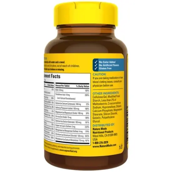 Nature Made Multivitamin For Him 50+ Tablets - 90ct image {8}